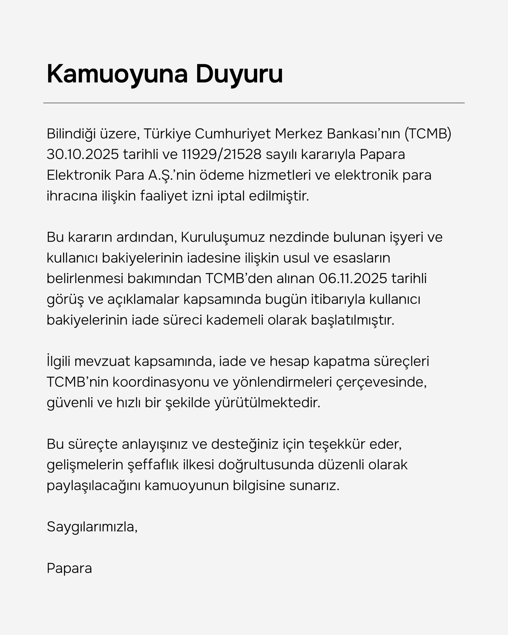 papara-para-iadesi-sureci-resmen-basladi-0-6V7qgPVk Papara para iadesi süreci resmen başladı