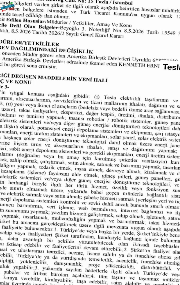 Tesla Türkiye Amaç Büyütüyor: İnsansı Robot Optimus ve Güneş Panelleri Geliyor!