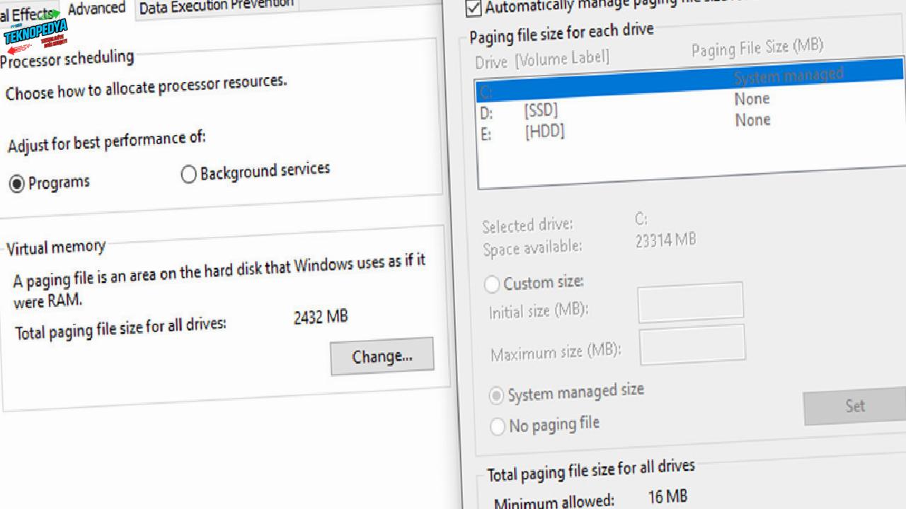 Windows diskinizi gizlice dolduruyor: Sanal bellek evrakı nedir, nasıl sonlandırılır?