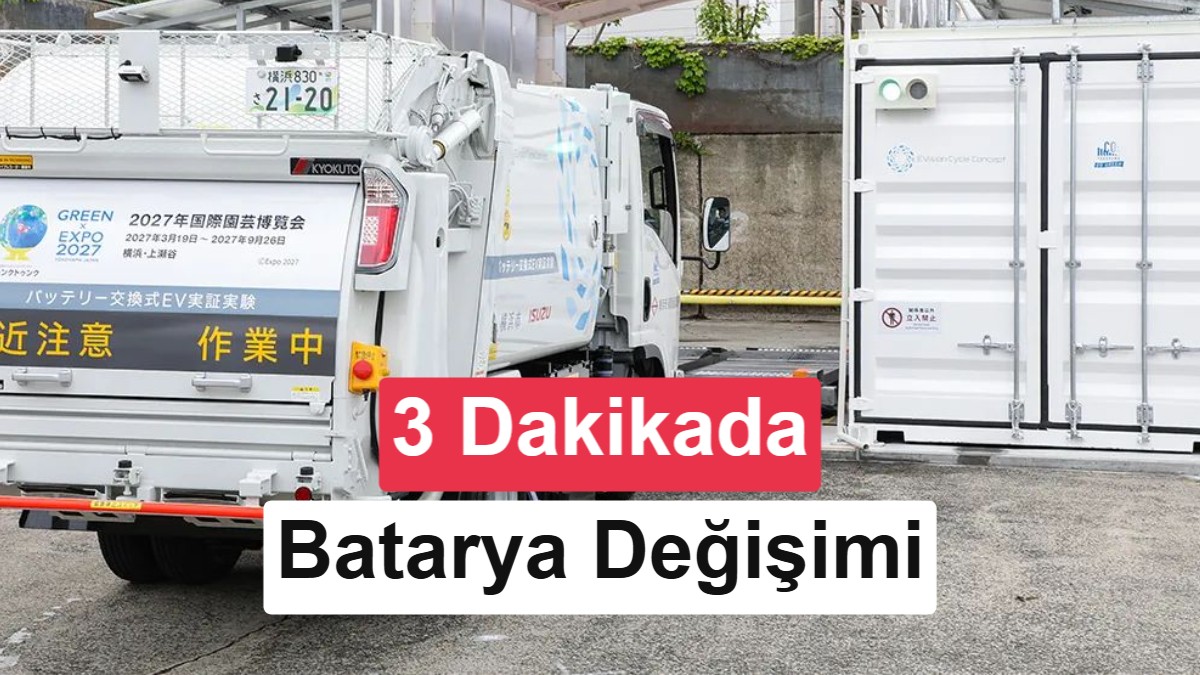 Elektrikli Çöp Kamyonlarında Şarj Olma Gereği Yok, 3 Dakikada Batarya Değişimi