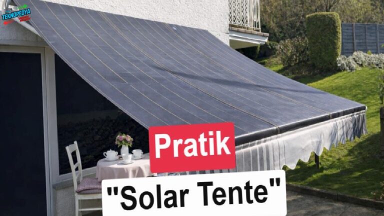 Güneşten elektrik üreten tente: Hem gölge hem de güç sağlıyor