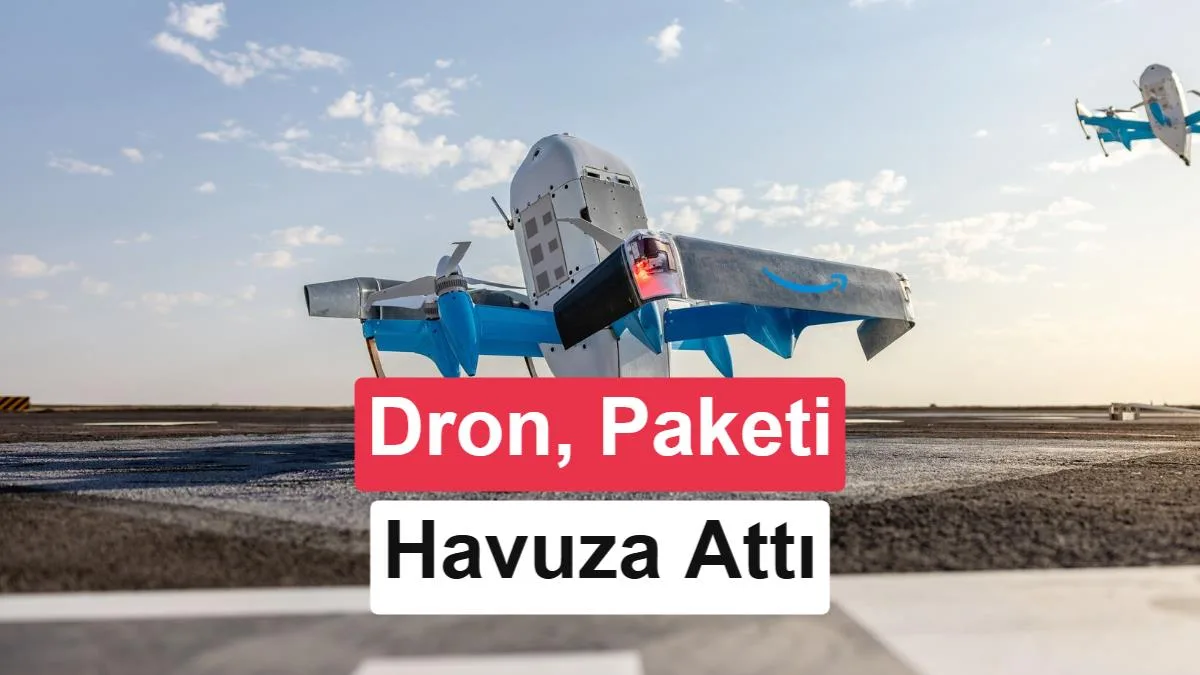Amazon Teslimat Dronu Müşterinin Havuzuna Paket Bıraktı