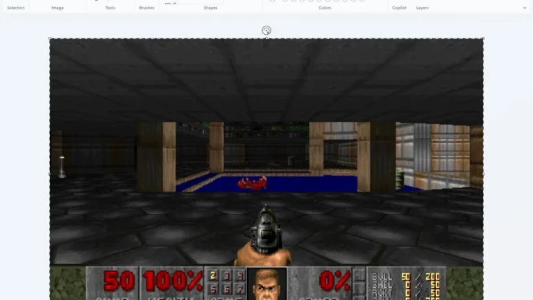 Doom, Microsoft Paint Ekranına Taşılandı