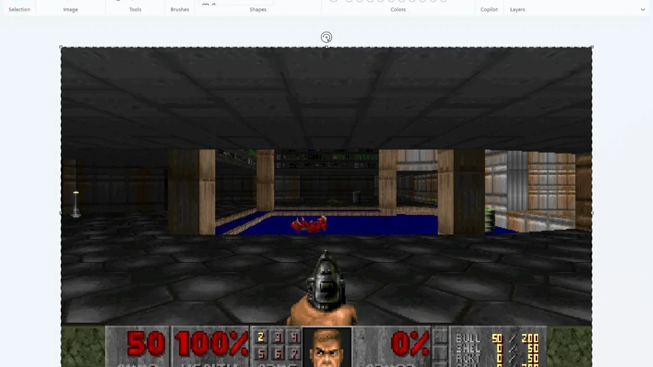 Doom, Microsoft Paint Ekranına Taşılandı