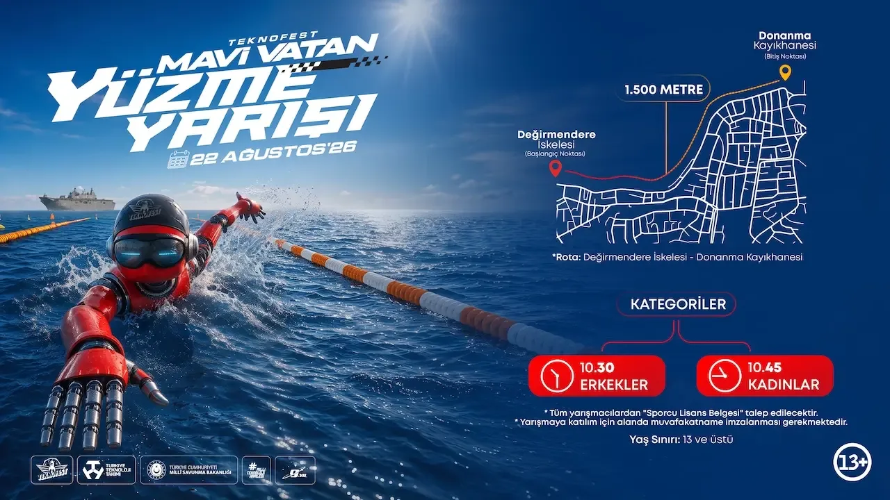 Mavi Vatan’da Tekno Fest 2026: 1.500 Metrelik Açık Su Yüzme Yarışları Kocaeli’de