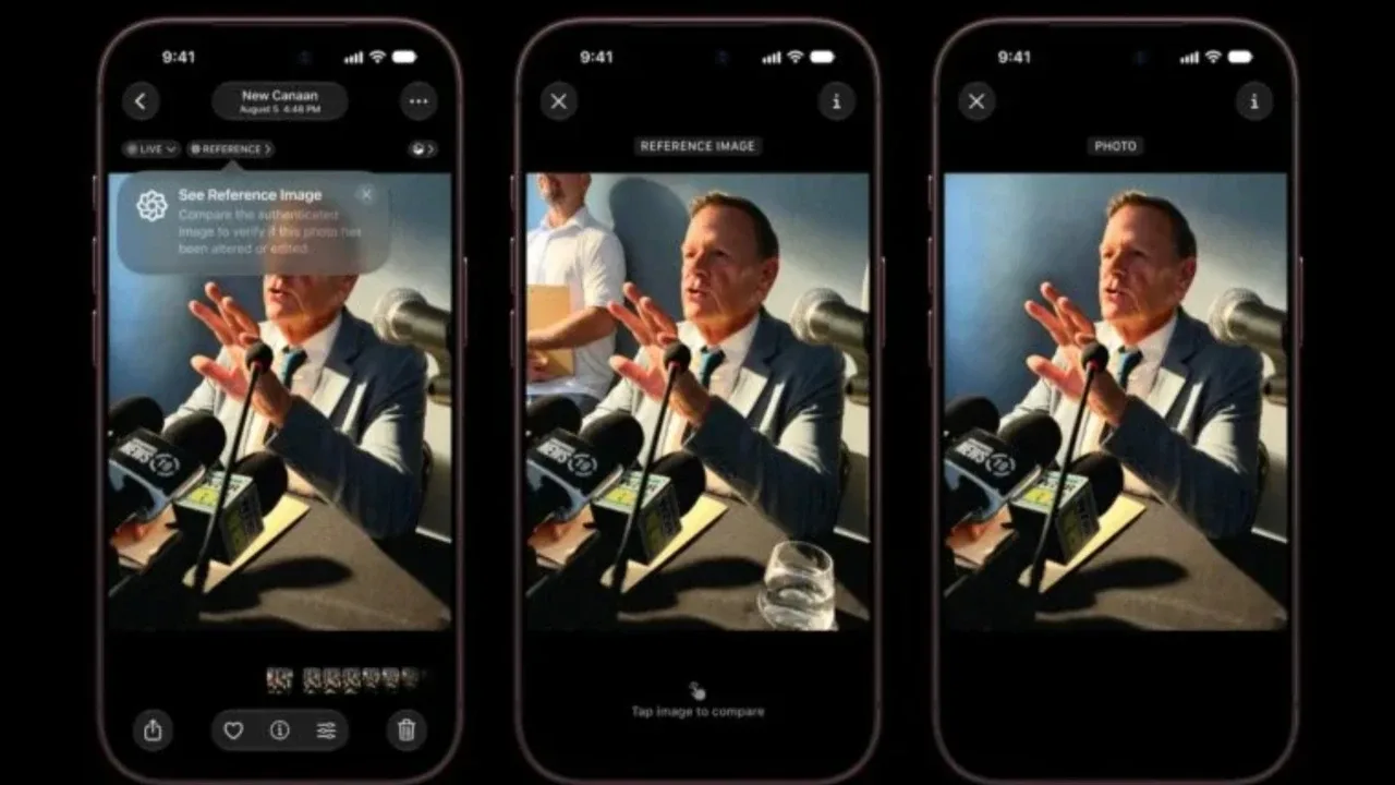 Apple’ın iPhone 18 Pro ile çekilen fotoğrafların gerçekliğini doğrulayan yeni Reference Image özelliği