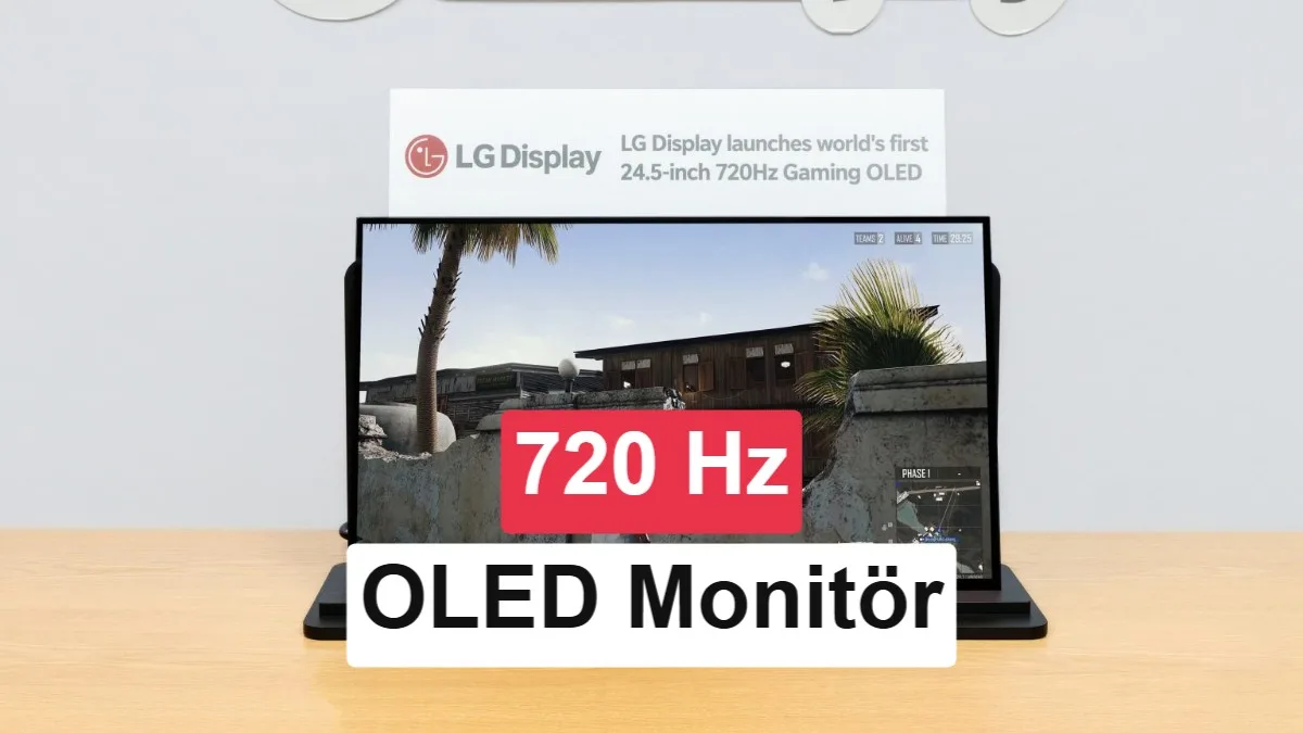LG, 720 Hz OLED Panelini Tanıttı: E‑spor Oyuncuları İçin Tasarlandı