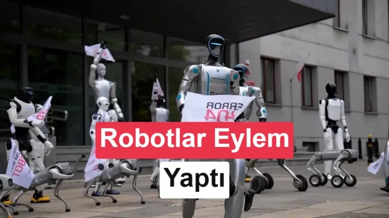 İnsansı Robotlar Polonya’da Yasa ve Düzenleme Talepleriyle Protesto Yaptı