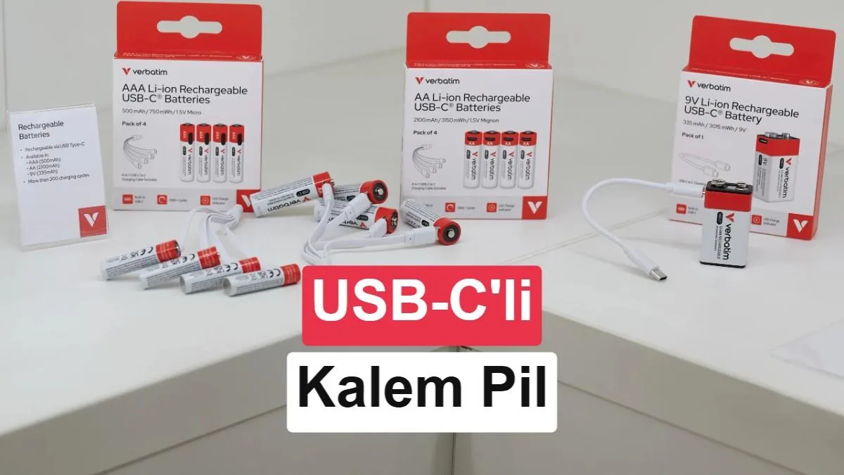 USB-C ile Şarj Edilebilen Yeni Lityum İyon Kalem Piller Tanıtıldı