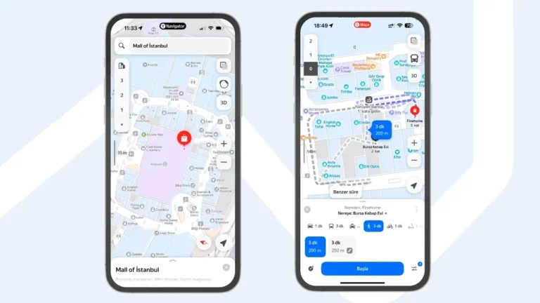 Yandex Maps ve Navi, Alışveriş Merkezlerinde Mekan İçi Rotayı Genişletti